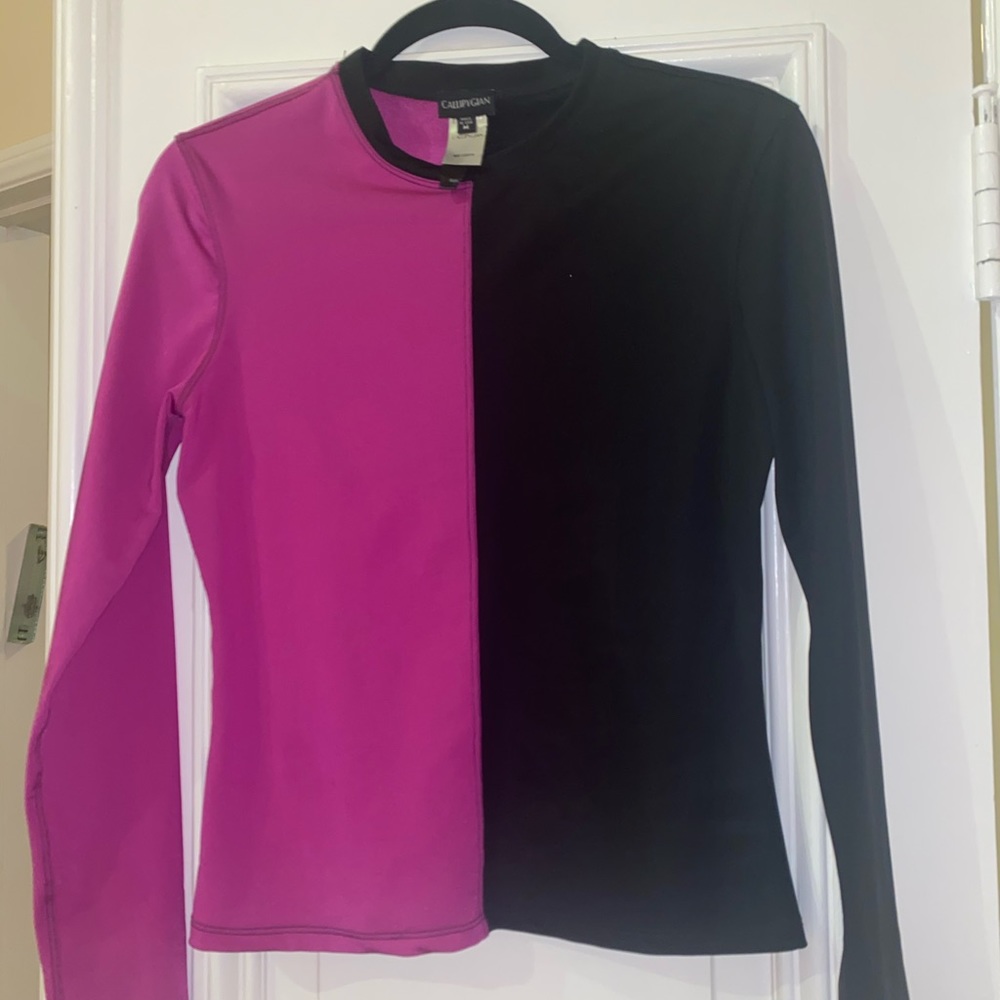 opening ceremony colorblock long sleeve top